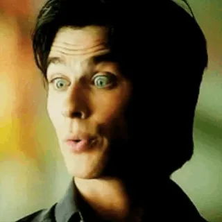 💋 Damon Salvatore The Vampire Diaries в шоке, удивление, вампир, дневники вампира, сериал, дэймон сальваторе, йен сомерхолдер telegram sticker