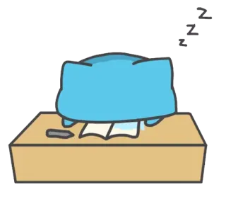 😴 dormindo, cansado, escritório, desenho animado, fofo, sonolento telegram sticker