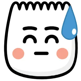 😓 Emoji, Suor, Nervoso, Ansioso, Expressão, Rosto whatsapp sticker