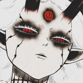 🌟 Anime, Demone, Corna, Inquietante, Gotico, Fantasy telegram sticker