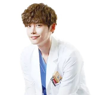 👨 médecin, médical, blouse blanche, coréen, acteur telegram sticker