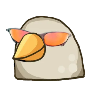 🐦 bird, sunglasses, cool, funny, cartoon telegram sticker
