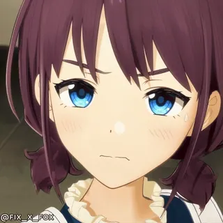 ๐คจ Karin Asaka Love Live! Nijigasaki High School Idol Club Karin Asaka, anime girl, frowning, disappointed, annoyed, Love Live, Nijigasaki, facial expressions whatsapp sticker
