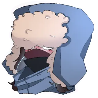 🥶 Anime, Winter, Hoodie, Kälte, Cartoon telegram sticker
