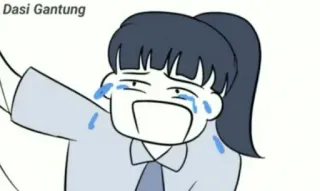 🤣 Dasi Gantung Мультфильм, Плачет, Аниме, Грустно, Девушка whatsapp sticker