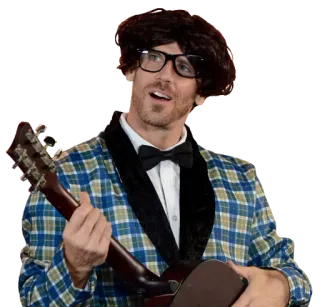 🎸 Wayne Campbell Wayne's World komedia, gitara, impreza, kostium telegram sticker