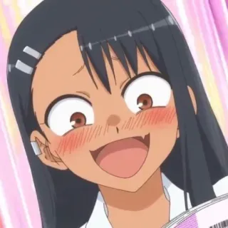 ❤️ Nagatoro Don't Toy with Me, Miss Nagatoro anime, cartoon, girl, smile, cute, anime girl telegram sticker