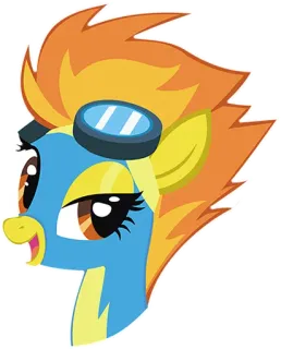 😏 Spitfire My Little Pony pony, spitfire, cartoon, animation, character, animal, flying, horse whatsapp sticker