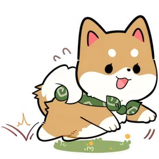 🏃‍♂‍➡️ 犬, 子犬, 柴犬, かわいい, 動物, ペット telegram sticker