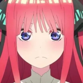 🦋 Nino Nakano The Quintessential Quintuplets Anime, Chica, Pelo rosa, Nino Nakano, Las Quintillizas telegram sticker