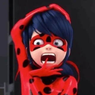 😱 Ladybug Miraculous: Tales of Ladybug & Cat Noir ladybug, miraculous ladybug, cartoon, animated, surprise, shocked, anime whatsapp sticker