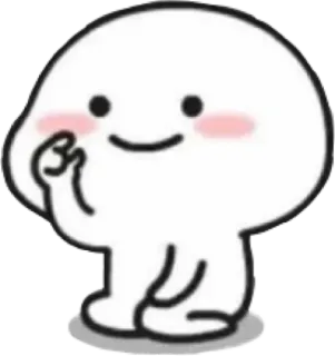 👌 น่ารัก, คาวาอิ, ตัวละคร, สติกเกอร์, ขาว, หยด telegram sticker