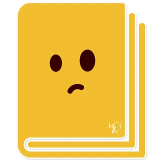 📔 libro, triste, emoji, cara, literatura, leyendo telegram sticker