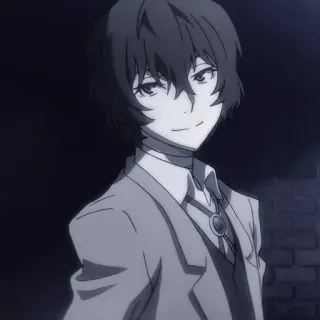 🔚 Osamu Dazai Bungou Stray Dogs Anime, Charakter, Dazai, Osamu Dazai, Bungou Stray Dogs telegram sticker