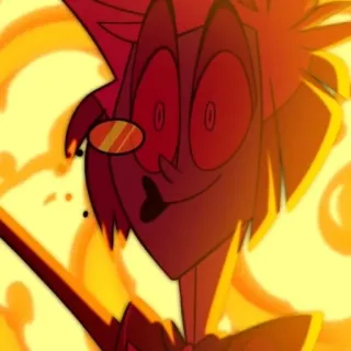 🌟 Alastor Hazbin Hotel hazbin hotel, 알래스터, 미소, 만화 telegram sticker