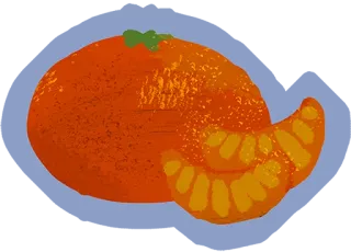 👌 fruit, tangerine, orange, food, citrus, healthy telegram sticker