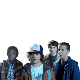 😱 Stranger Things Stranger Things, Eleven, Mike, Dustin, Lucas telegram sticker