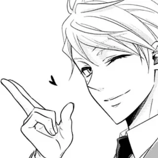 🎩 Anime, Manga, Pria, Karakter, Berkedip, Gestur telegram sticker