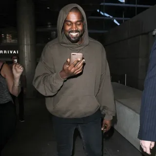 🧪 Kanye West rapper, musician, artist, hoodie, man whatsapp sticker