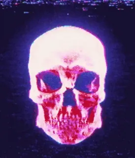 💀 череп, смерть, жуткий, Хэллоуин, страшный telegram sticker