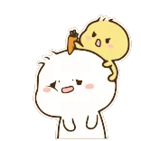 😡 cute, cartoon, sticker, animal, carrot, yellow telegram sticker