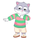 🕺 cat, cartoon, animal, character, sticker telegram sticker