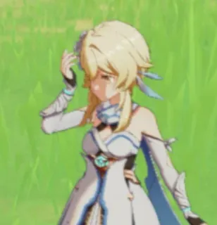 🌟 Lumine Genshin Impact anime, video game, character, blonde, Lumine, Genshin Impact telegram sticker