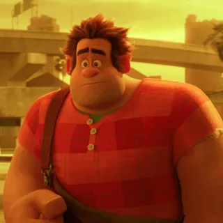🥨 Wreck-It Ralph Detona Ralph, Disney, Personagem, Filme whatsapp sticker