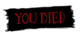 🙏 YOU DIED morte, jogo, morreu, terror telegram sticker