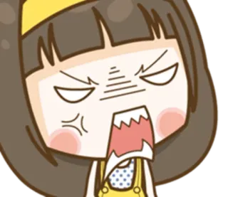 😠 en colère, animé, dessin animé, frustré, énervé telegram sticker
