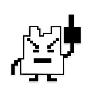 🖕 pixel art, middle finger, angry, offensive, 8-bit telegram sticker