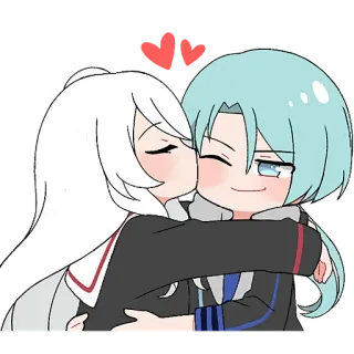 😘 Anime, Kawaii, Amour, Couple, Baiser, Mignon, Affection telegram sticker