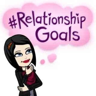 🏆 #Relationship Goals relación, metas, Bitmoji, dibujos animados whatsapp sticker