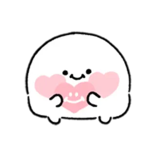 😊 dễ thương, kawaii, trái tim, hoạt hình, ngọt ngào, giọt, yêu telegram sticker