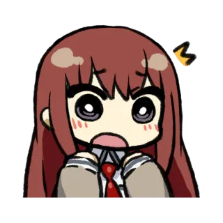😳 anime, chibi, cartoon, character, sticker telegram sticker