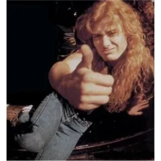 👍 Dave Mustaine Pouce levé, Musique, Groupe, Megadeth, Musicien, Métal whatsapp sticker