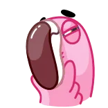 🤔 rosa, uccello, cartone animato, carino, animale telegram sticker