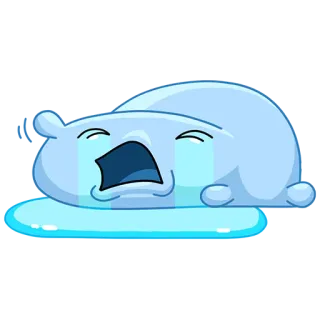 😭 menangis, sedih, biru, blob, kartun, air mata, emosi, ekspresi whatsapp sticker