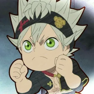 🥺 Asta Black Clover anime, manga, chibi, Asta, Black Clover, magic, fantasy, sticker telegram sticker