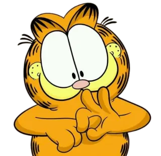 👌 Garfield gato, desenho animado, humor, laranja, Garfield telegram sticker