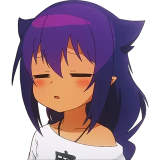 🥱 安 Anime, Karakter, Lucu, Gadis, Mengantuk telegram sticker