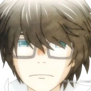 😶 Anime, Nhân vật, Kính, Manga, Minh họa telegram sticker