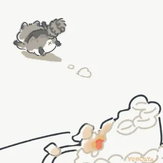 🏃‍♀ cat, sheep, animal, cartoon, funny telegram sticker