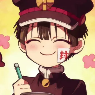 🕊 Hanako-kun Toilet-bound Hanako-kun anime, Hanako-kun, Toilet-bound Hanako-kun, cute, school uniform, smiling telegram sticker