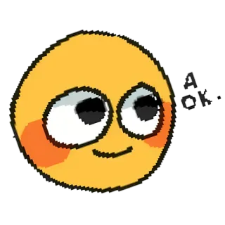 🌝 Adorkable emoji, słodki, uroczy, uśmiech, oczy telegram sticker