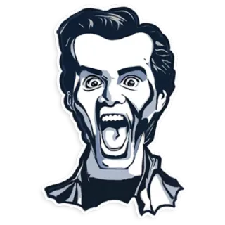 😃 비명, 남자, 만화, 표정, 호러, 공포 telegram sticker