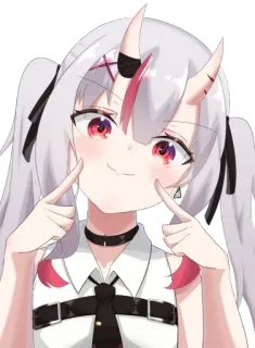 ☺️ Anime, Démon, Kawaii, Mignon, Fille, Cornes telegram sticker