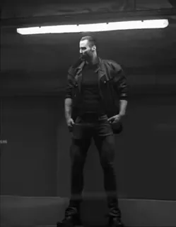 💪 Mann, Lederjacke, Schwarzweiß, Mode, Model, Porträt whatsapp sticker