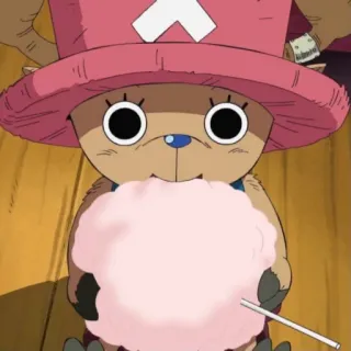 🍭 Tony Tony Chopper One Piece Anime, Renne, Mignon, Barbe à papa, Pirates au chapeau de paille telegram sticker