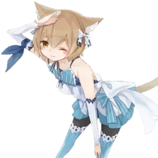 👋 Felix Argyle Re:Zero Anime, Ragazza gatto, Carino, Trap, Felino telegram sticker